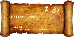 Pilter Csaba névjegykártya